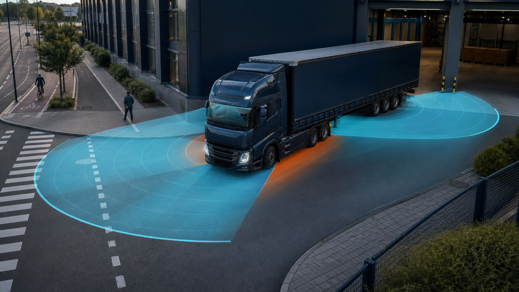 Minh họa kỹ thuật vùng phát hiện cho Xe tải & logistics